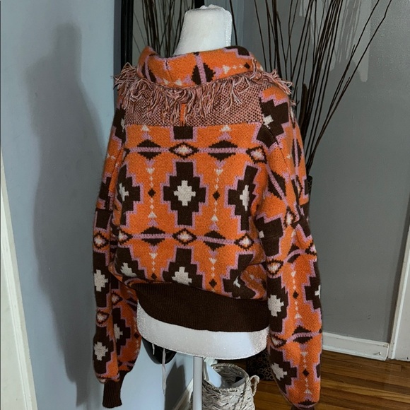 Cider Orange and Brown Patterned Cardigan - Picture 6 of 9